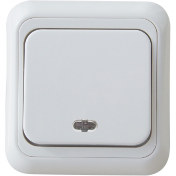 SINGLE SWITCH WITH LIGHT-APOLLO-WHITE