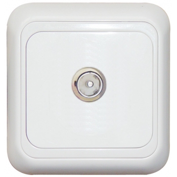 TV SOCKET MALE-WHITE-APOLLO