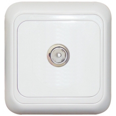 TV SOCKET MALE-WHITE-APOLLO