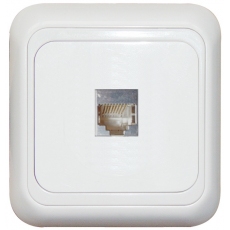 SINGLE COMPUTER DATA SOCKET-WHITE-APOLLO