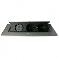 Office schuko socket-black