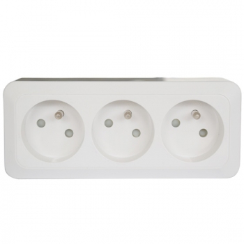 Three Gang French Power Socket-Ultra