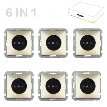 Lux Metal-single socket-shuko（6pcs）