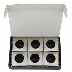 Lux Metal-single socket-shuko（6pcs）