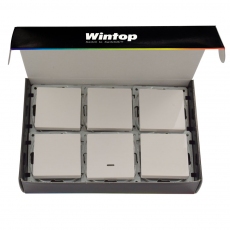 Face Single Switch*5pcs + Single switch with light*1pcs-White