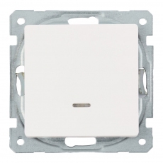 Face Single Switch*5pcs + Single switch with light*1pcs-White