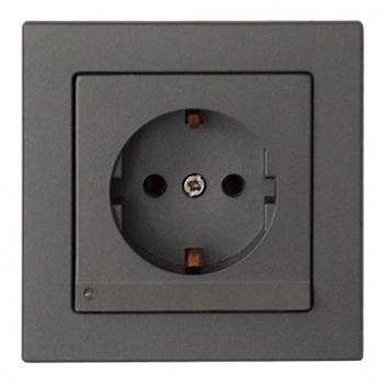 Face Shuko Socket with LED-Antracite