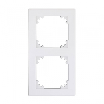 Face System 55 Double 2Gang Frame-White