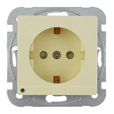 Face Shucko Socket with LED-Ivory