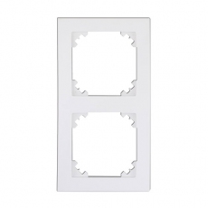Face System 55 Double 2Gang Frame-White