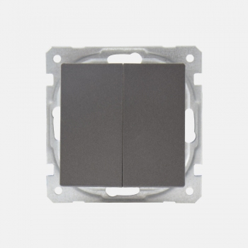 System 55 Face double 2-way switch(without frame)-Antracite