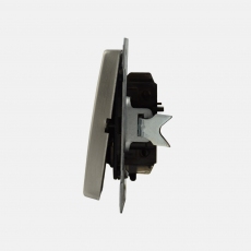 Face Shuko Socket with LED-Silver
