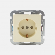 Face Single Schuko socket-Ivory-6pcs