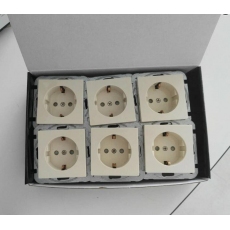 Face Single Schuko socket-Ivory-6pcs