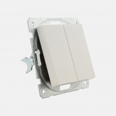 System 55 Face Double Switch without frame-White