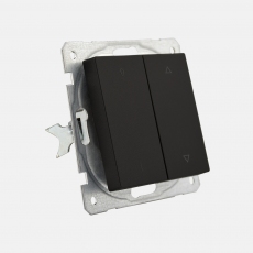 System 55 Face Double Switch-without frame-anthracite-2pcs double switches+4shuko socket