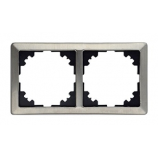 LUX METAL DOUBLE OUTLINE FRAME-STAINLESS STEEL