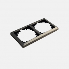 LUX METAL DOUBLE OUTLINE FRAME-STAINLESS STEEL