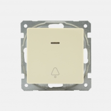 Face Doorbell Switch with light-without frame-silver