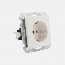 System 55 Shuko Power Socket-Face-White