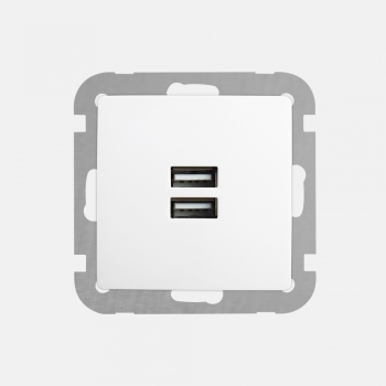 FACE Dual USB charging socket-without frame-+Face single frame