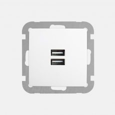 FACE Dual USB charging socket-without frame-+Face single frame