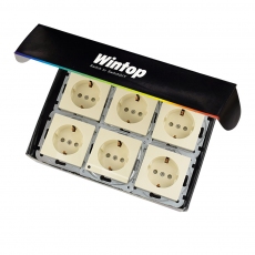 Face Single Schuko socket-Ivory-6pcs