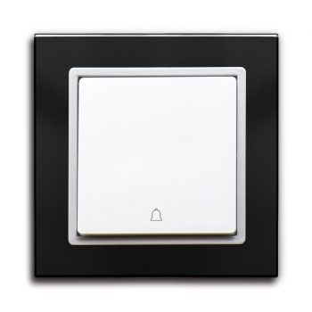 Fortune Doorbell Switch with Black Glass Frame,55 panel