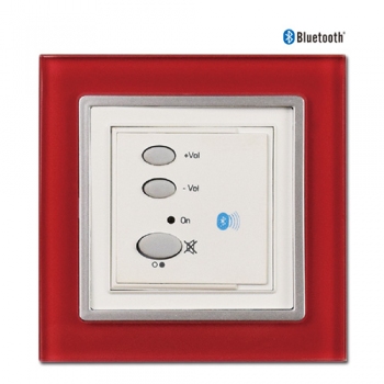 55FT- Fortune Single Switch with red Glass Frame,55 panel