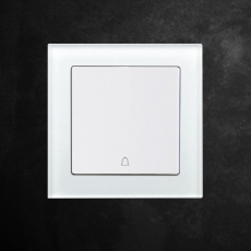 Face Glass Doorbell Push Button Switch,White glass frame
