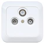 TV+SAT+FM( R) SOCKET-THROUGH-WHITE-Athene