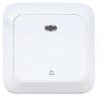 DOORBELL SWITCH WITH LIGHT ON WALL-ATHENE-WHITE