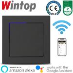 55FC FACE系列豪华灰色WIFI智能开关，支持手机远程遥控，语音控制