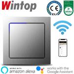 63T TABLET系列银色WIFI智能开关，支持手机远程遥控，语音控制