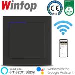 63T TABLET系列豪华灰色WIFI智能开关，支持手机远程遥控，语音控制