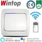 63V VENUS系列白色WIFI智能开关，支持手机远程遥控，语音控制