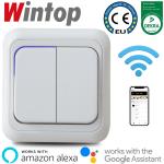 63AP APOLLO白色WIFI智能双开开关，手机远程遥控，语音控制