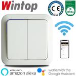 63G GOLF白色WIFI智能双开开关，支持手机远程遥控，语音控制