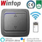 63V VENUS系列银色WIFI智能窗帘开关，支持手机远程遥控，语音控制