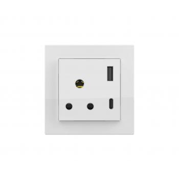 1297F-4-S100 FACE  South Africa socket with  TYPE A+C