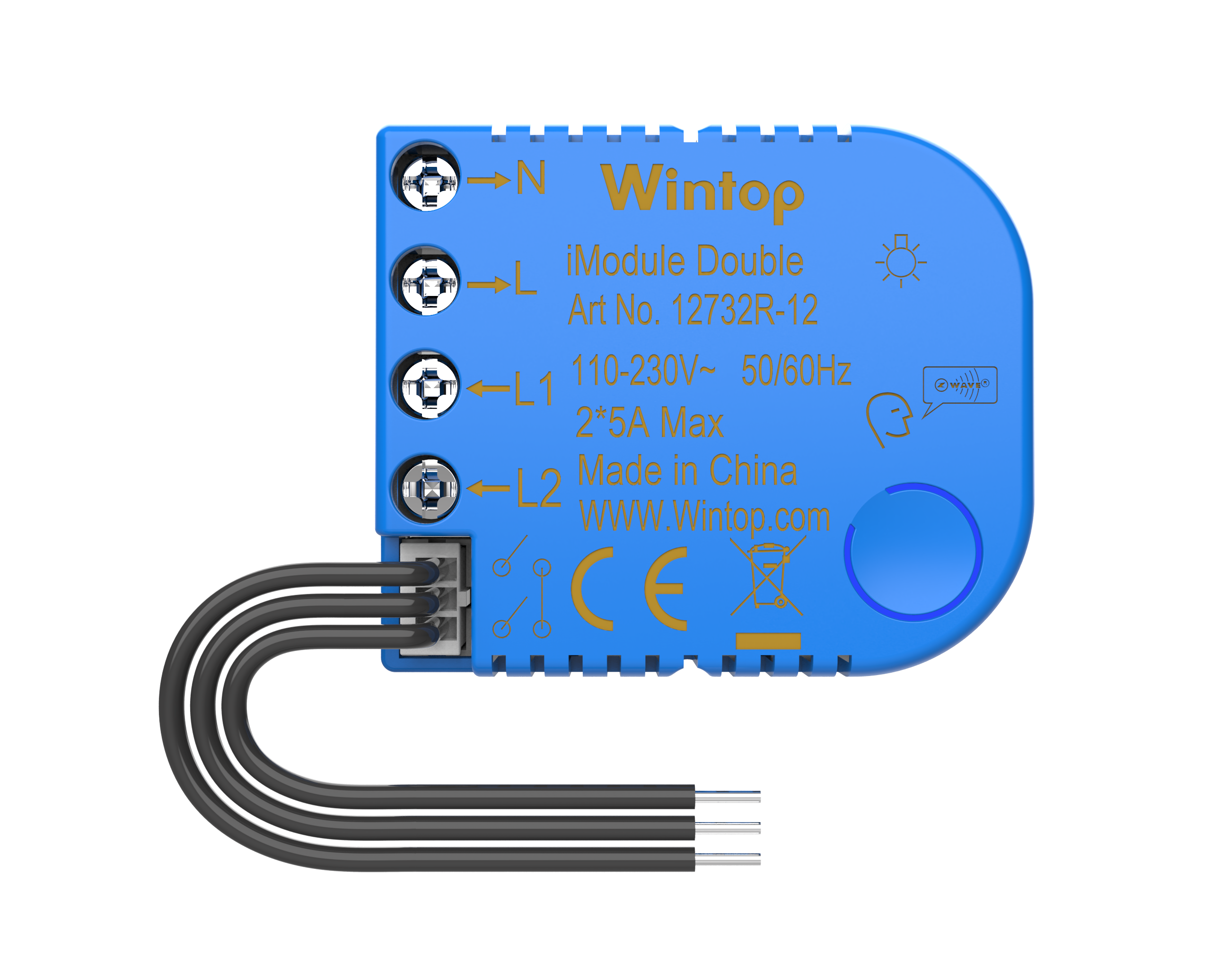 Z-wave双开智能模块，支持语音控制，手机远程控制