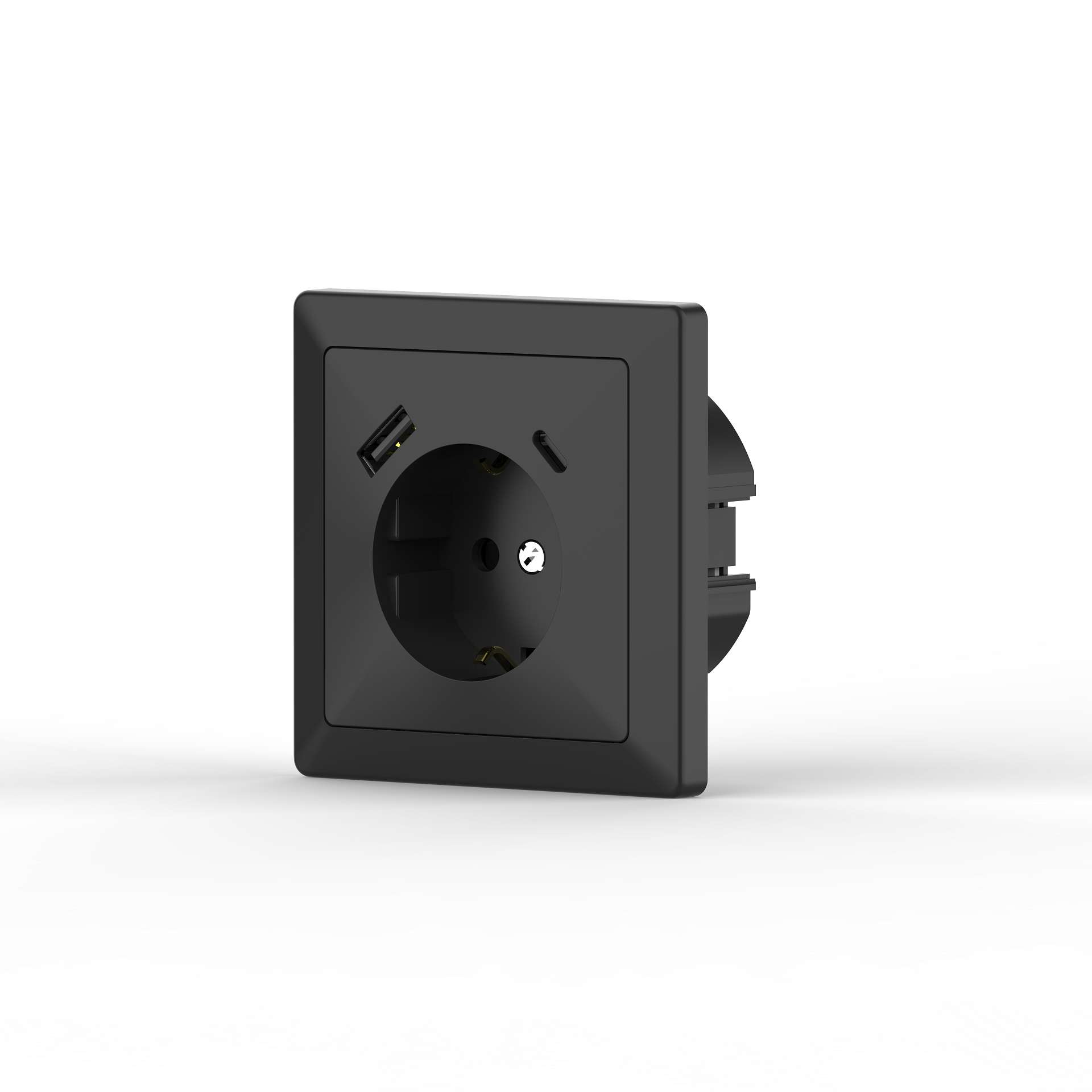 1238L-S340   LUX Schuko socket with USB