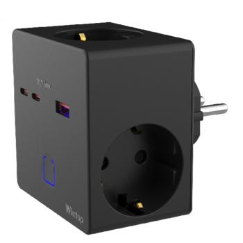 Plug3Plug3 3 SK+USB A+2C black