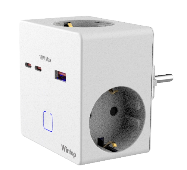 Plug3 3 SK+USB A+2C white