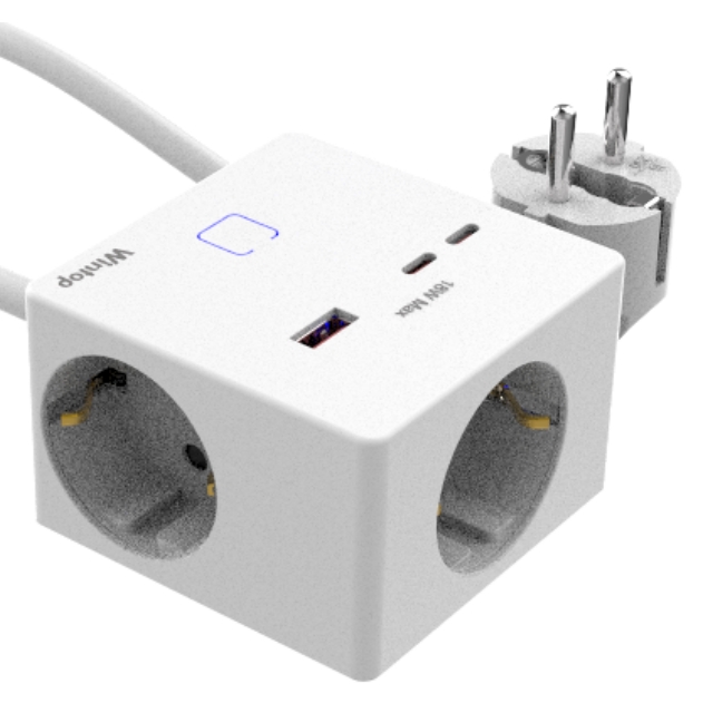 Socket3 with cable  3 SK+USB A...
