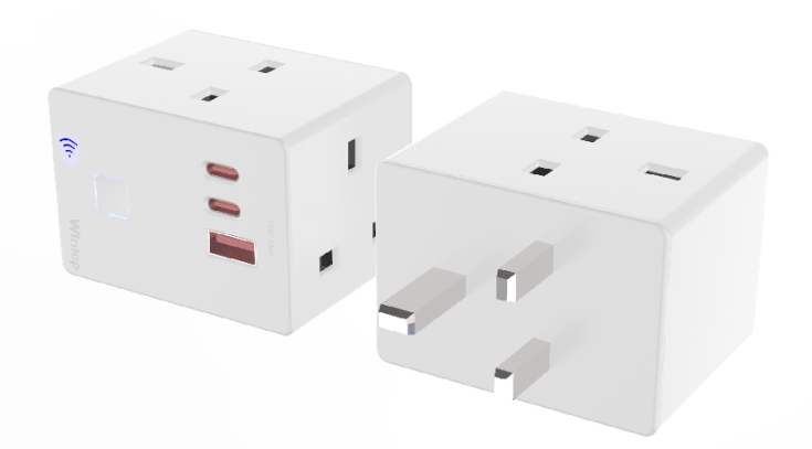 Plug3  3 BS USB A+2C white