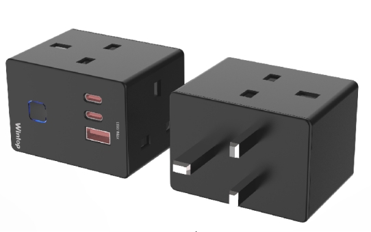 Plug3Plug3  3 BS USB A+2C blac...