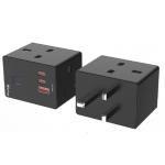 Plug3Plug3  3 BS USB A+2C black