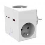 Plug3 3 FR +USB A+2C white