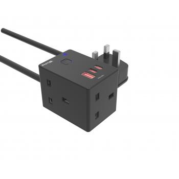 eSocket3 Wifi with cable  3 BS+USB A+2C black
